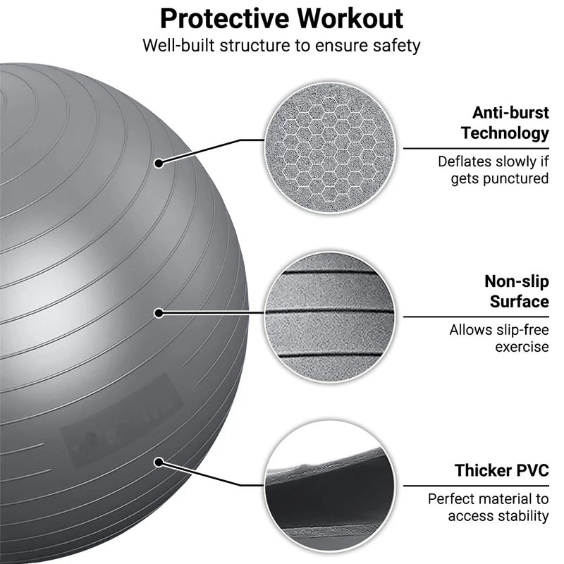 Versatile Yoga Ball with Pump