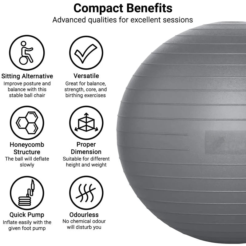 Versatile Yoga Ball with Pump